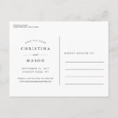 Casual penseel | De foto bewaart de Datum Aankondigingskaart (Achterkant)