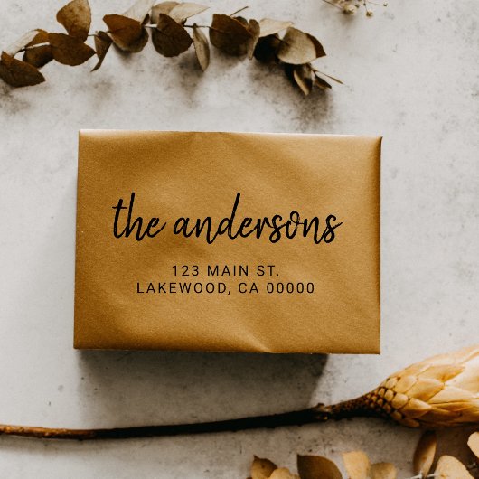 Casual penseelhandgeschreven script  zelfinktende stempel