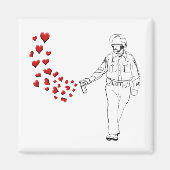 Casual Pepper Spray Cop met Harten Magneet (Voorkant)