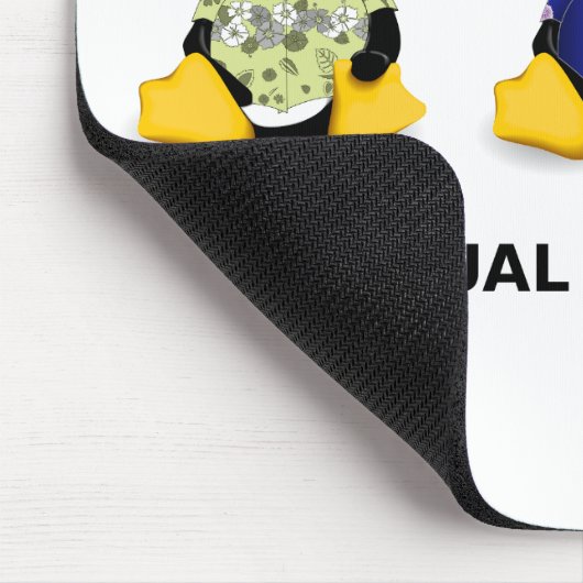 Casual pinguins Mousepad Muismat (Hoek)
