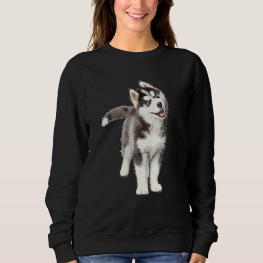 Casual Pomsky Portrait Graphic Art Mannen Vrouwen  Trui (Voorkant)