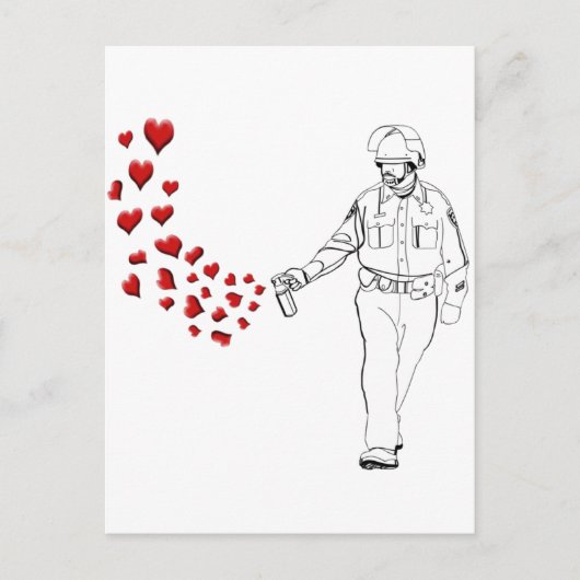 Casual pop-uppop met hart briefkaart (Voorkant)