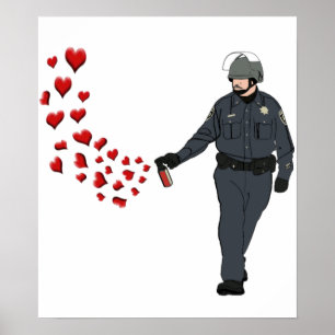 Casual pop-uppop met hart in kleur poster