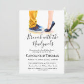 Casual post-bruiloft brunch moderne kalligrafie kaart (Staand voorkant)