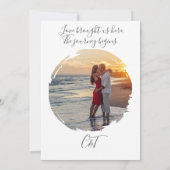 Casual post-bruiloft brunch moderne kalligrafie kaart (Achterkant)