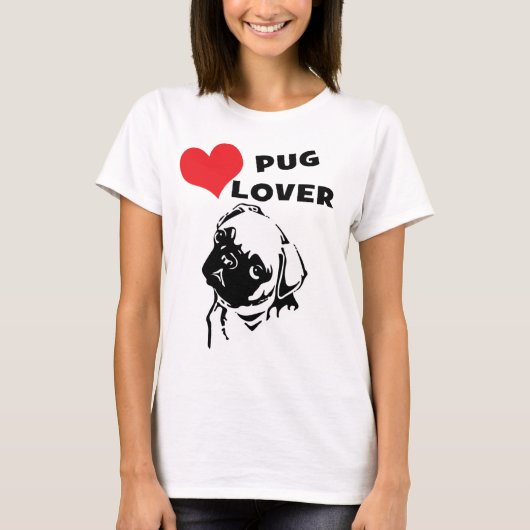 Casual Pug Lover T-shirt (Voorkant)