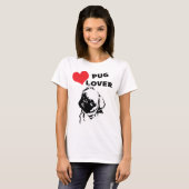 Casual Pug Lover T-shirt (Voorkant volledig)