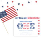 Casual Red White Blue Cookout 1e verjaardag Kaart