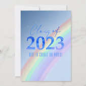 Casual regenboogWaterverf, foto 2023 Kaart (Achterkant)