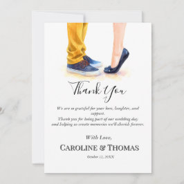 Casual repetitie bruiloft chique paar illustratie bedankkaart