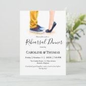 Casual repetitie bruiloft chique paar illustratie kaart (Staand voorkant)