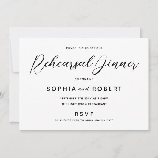 Casual repetitie voor zwart-wit kaart (Voorkant)