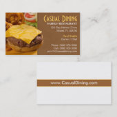 Casual restaurant Visitekaartje voor de opleiding (Voorkant / Achterkant)