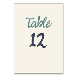 Casual Retro Quirky Handschrift Groen Blauw Bruilo Kaart
