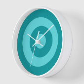 Casual ronde turquoise wandklok (Hoek)