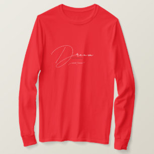 Casual rood volledig Sleeve T-shirt