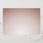 Casual Roos Gold | Moderne bruiloft redt de Folie Uitnodiging (Achterkant)