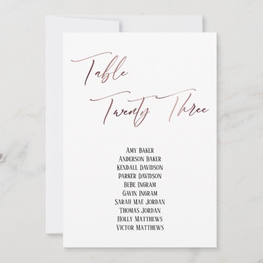 Casual Roos Gold Table Drieëntwintigtal (Voorkant)