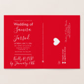 Casual Rsvp en Kaart voor rode en goudhartslag (Binnen)