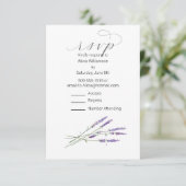 Casual RSVP-kaart Lavendel Waterverf Informatiekaartje (Staand voorkant)