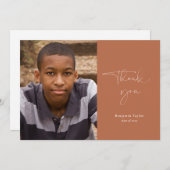 Casual Rust Afstuderen Hartelijk dank voor uw foto Bedankkaart (Voorkant / Achterkant)