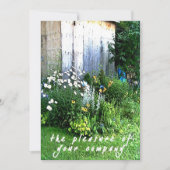 Casual Rustic Backyard Garden Wedding Kaart (Voorkant)