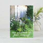 Casual Rustic Backyard Garden Wedding Kaart (Staand voorkant)