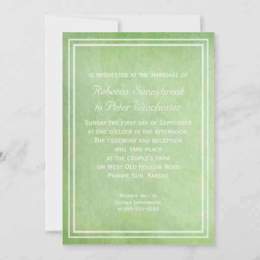 Casual Rustic Backyard Garden Wedding Kaart (Achterkant)