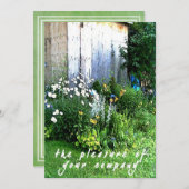 Casual Rustic Backyard Garden Wedding Kaart (Voorkant / Achterkant)