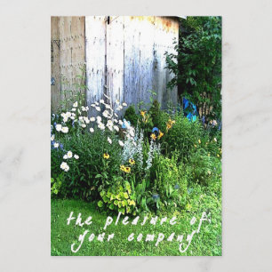 Casual Rustic Backyard Garden Wedding Kaart