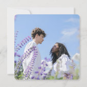 Casual Rustic Gold Burgundy Foto Weddenschap Kaart (Achterkant)