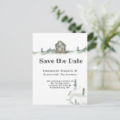 Casual rustieke familie hut Save the Date | Aankondigingskaart (Staand voorkant)