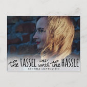 Casual Schattige Script Afstuderen Zwarte Typograf Uitnodiging Briefkaart (Voorkant)