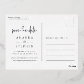 Casual schets | Horizontale foto slaat de datum op Folie Uitnodiging Briefkaart (Achterkant)