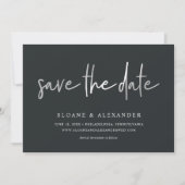Casual schets Silver | Moderne bruiloft Save The Date (Voorkant)
