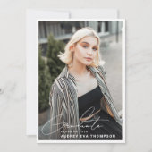 Casual schrijven Afstuderen 2 foto-uitnodiging Kaart (Voorkant)