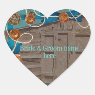 Casual Schuur bruiloft & receptie land locatie Hart Sticker