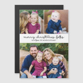 Casual Script 3 Foto Magnetische Kerstvakantie (Voorkant / Achterkant)