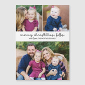 Casual Script 3 Foto Magnetische Kerstvakantie (Voorkant)