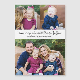 Casual Script 3 Foto Magnetische Kerstvakantie