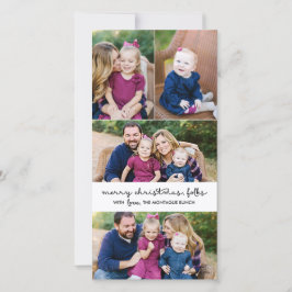 Casual script 4 Kerstfeestdag met foto's Feestdagenkaart