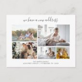 Casual Script | 5 Foto's Moving Announge Briefkaart (Voorkant)