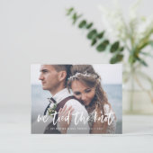 Casual Script | Aankondiging van de fotouitgave Briefkaart (Staand voorkant)