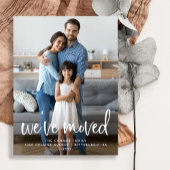 Casual Script | Aankondiging van fotobeweging Briefkaart