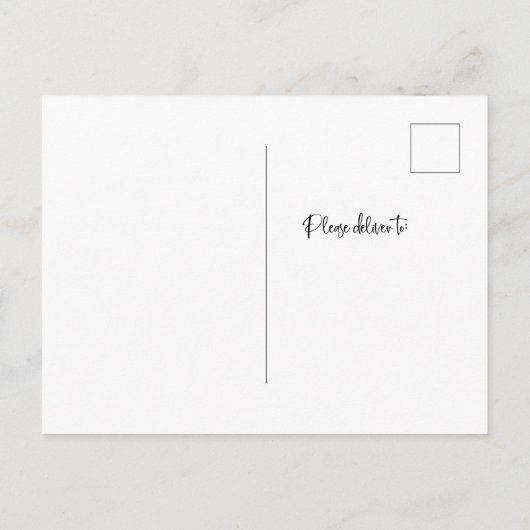 Casual Script | Aankondiging van fotobeweging Briefkaart (Achterkant)