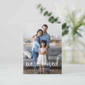 Casual Script | Aankondiging van fotobeweging Briefkaart (Staand voorkant)