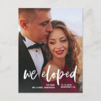Casual Script | Aankondiging van twee foto-elopeme