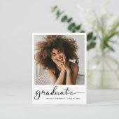 Casual Script-Afstuderen | De datumfoto opslaan Briefkaart (Staand voorkant)