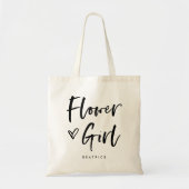 Casual Script | Chic Simple Bloemenmeisje Gift Tote Bag (Voorkant)