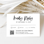 Casual Script | Combinatie en traditioneel met QR- RSVP Kaartje